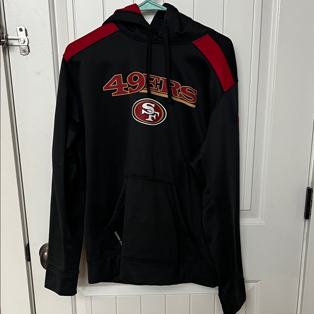 Nike Black and Red Men's Hoodie